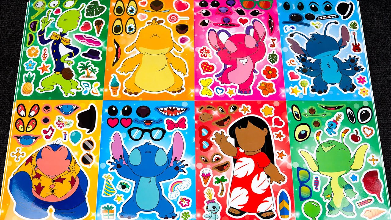 LILO & STITCH STICKER BOOK MAKEOVER 🌺✨ | FUN & SATISFYING STICKER ASMR WITH STITCH, LILO & ANGEL!