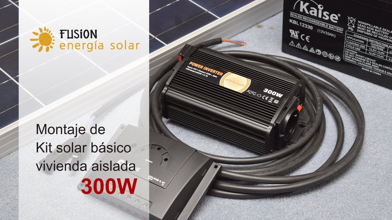 Tutorial - Cómo montar un Kit Solar básico  para Vivienda Aislada de 300W [Kit Solar Aislada 300W]