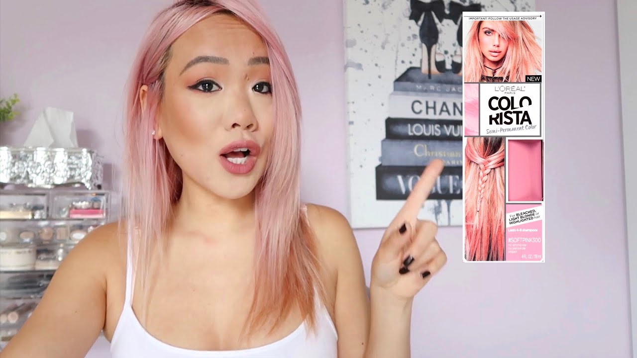 DYING MY HAIR PINK AT HOME | L'Oreal Paris Colorista Semi Permanent Hair Color