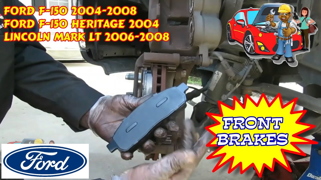 Замена передних тормозных колодок для пикапа Ford F150 Heritage и Lincoln Mark LT.
