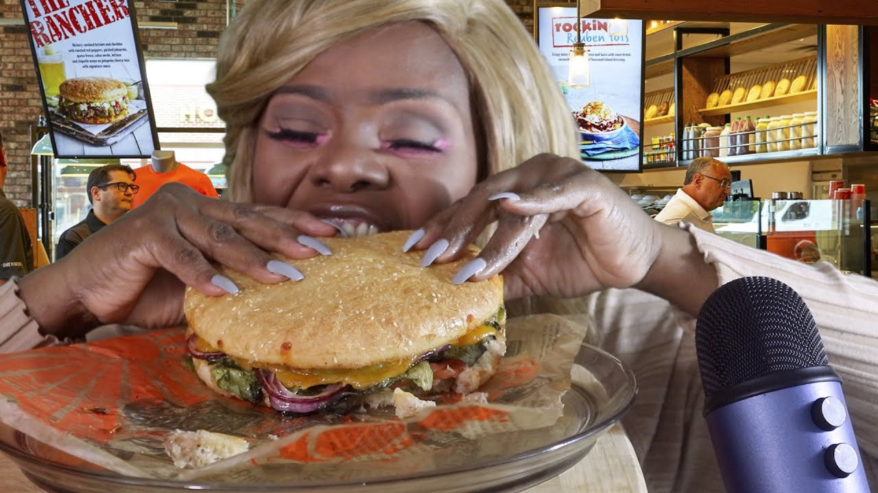Monster Avocado Smoke Cheesy Sandwich ASMR Eating Sounds