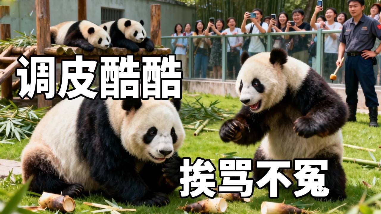 表面老实憨厚的底层熊小酷，竟然没有一顿骂是白挨的，隔着栅栏都要挑衅自己的邻居【你好大熊猫】#大熊猫酷酷