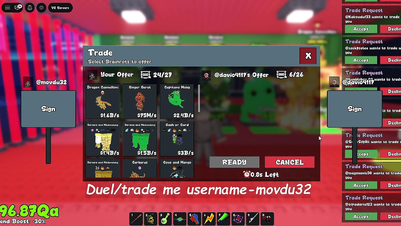 🔴 LIVE NOW: INSANE Trading & Duel in Steal a Brainrot 🤯🔥 | Roblox PvP