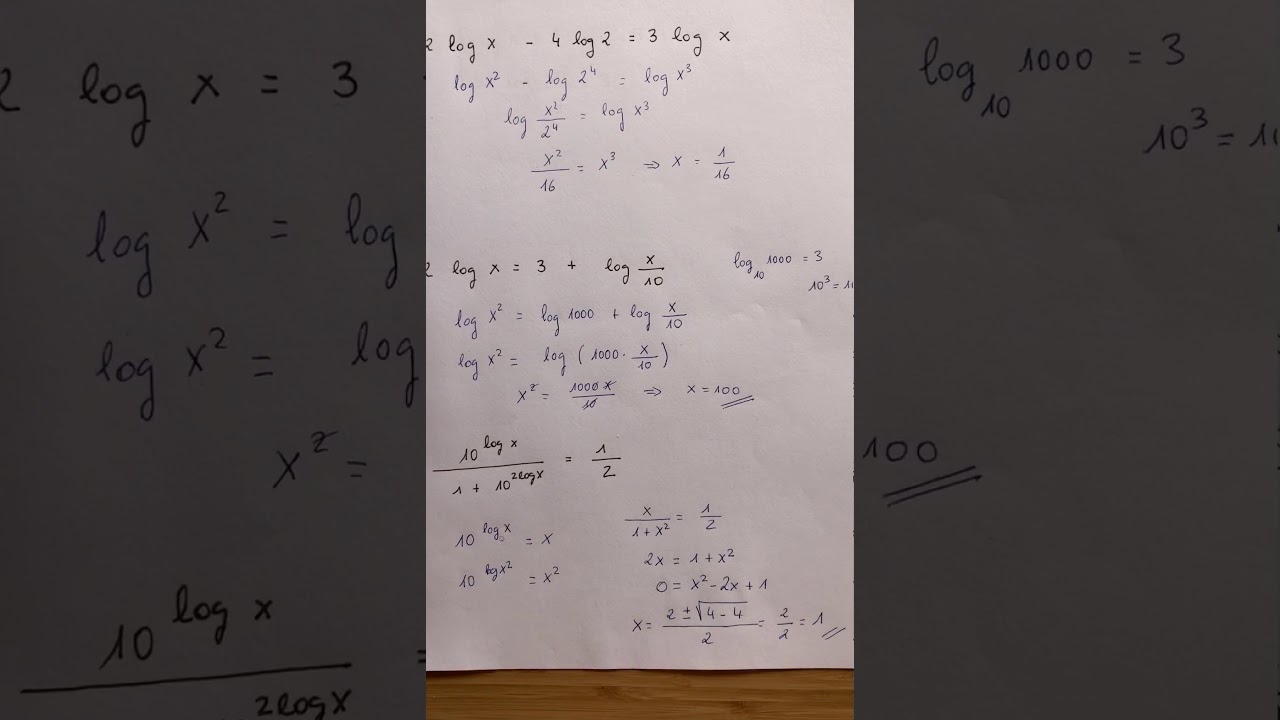 Equacions logarítmiques