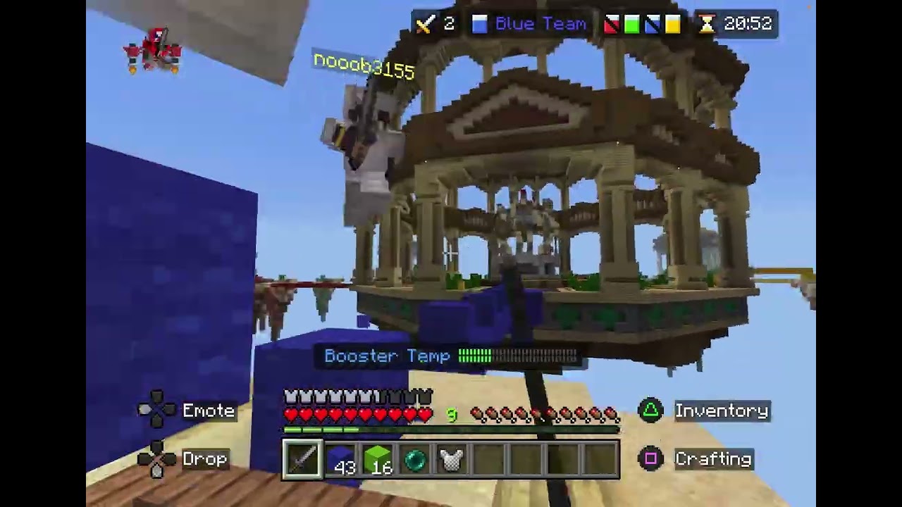 I played Minecraft and our team sinned