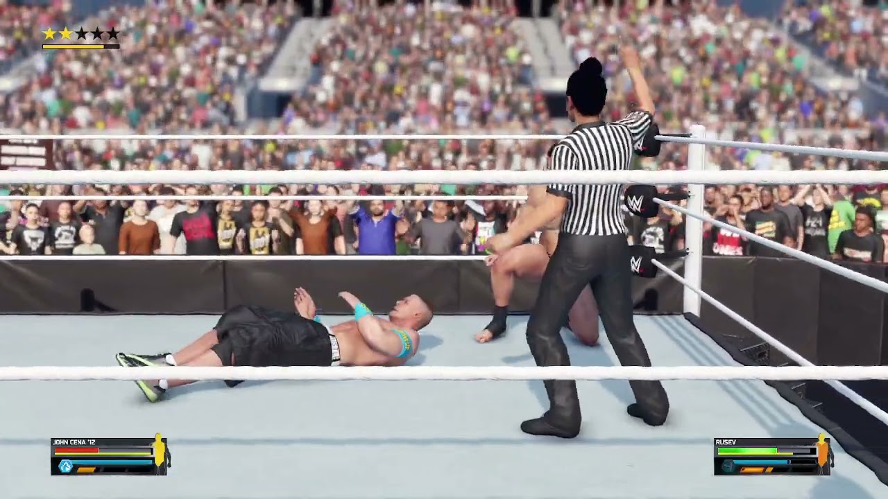 wwe 2k25 john cena vs rusev