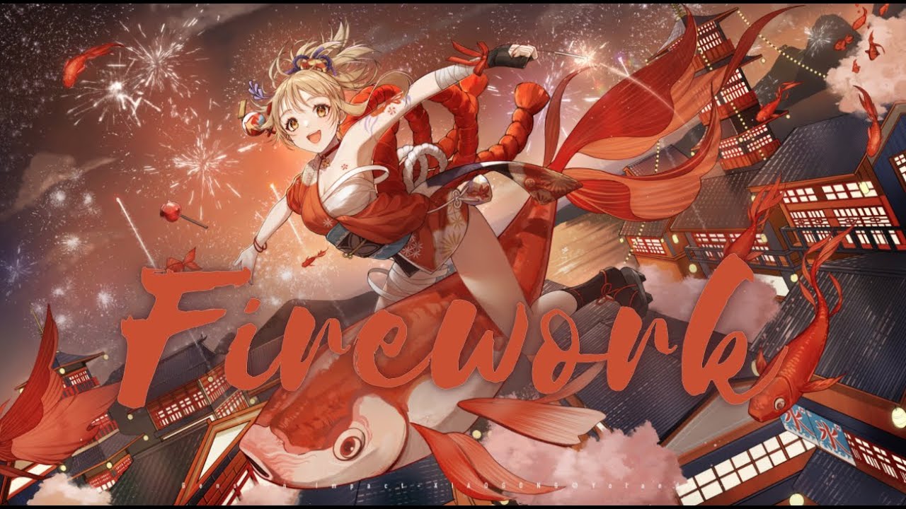 Firework by Nightcore (Original by Katy Perry) || Yoimiya || Genshin Impact AMV/GMV || Cherry Games
