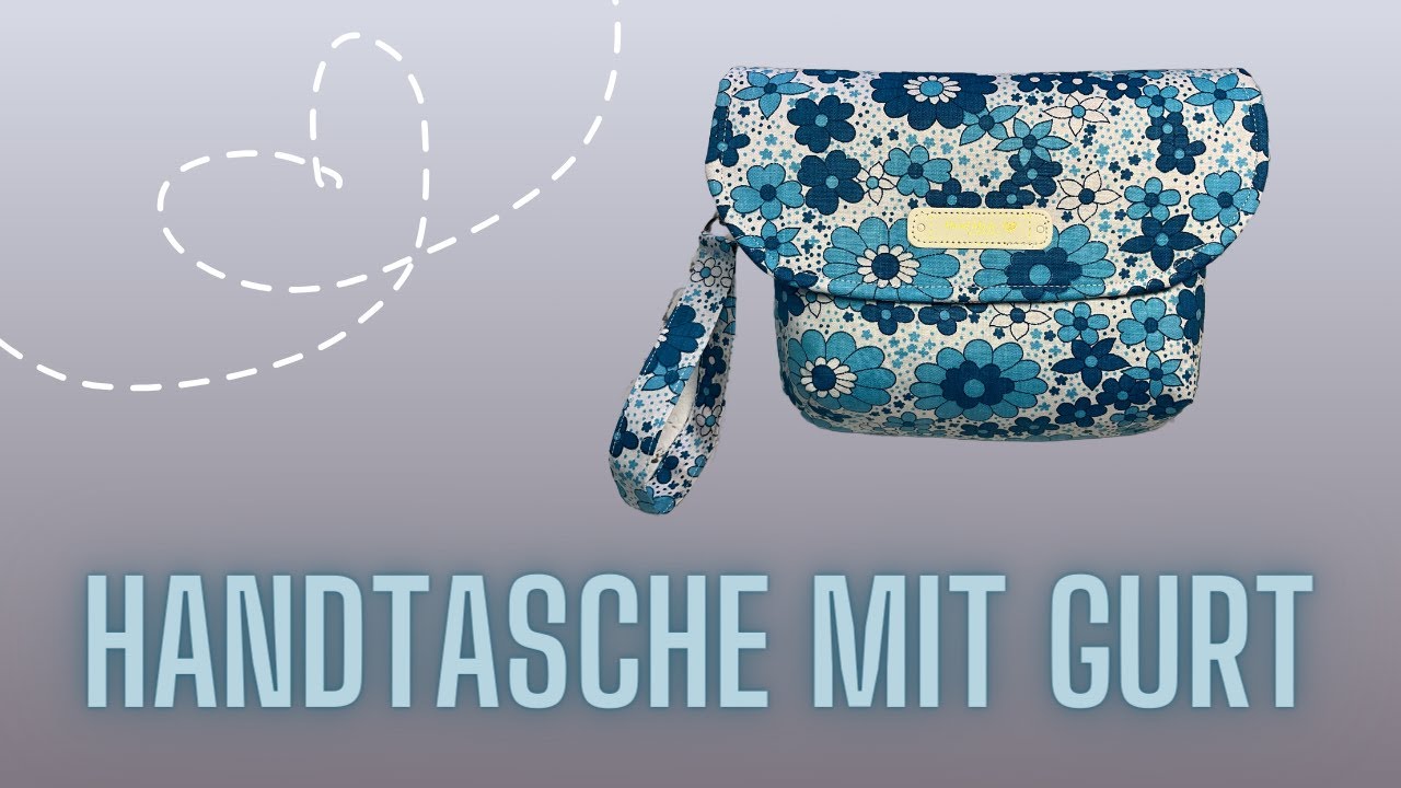 Handt&auml;schchen mit abgerundeten Ecken und Handgurt