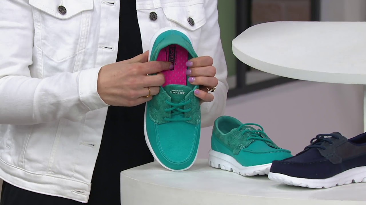 Skechers On-the-GO Boat Shoes with Goga Mat - Seaside on QVC