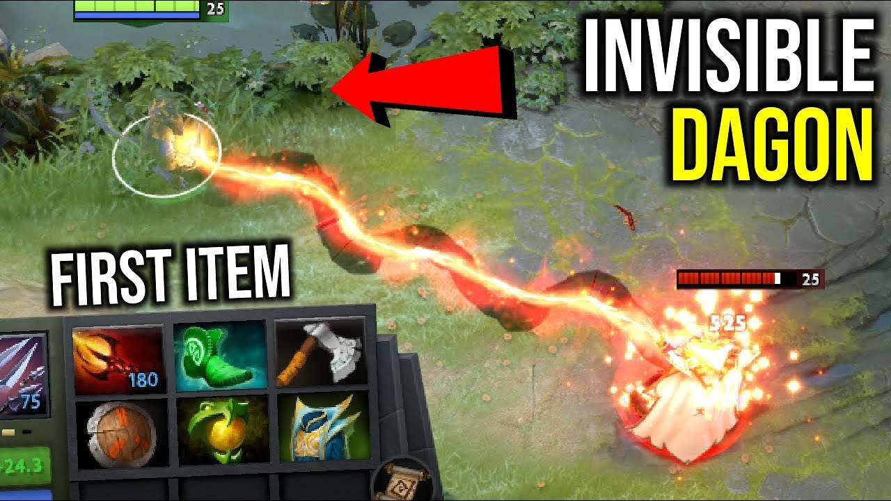 INVISIBLE DAGON..!! Crazy Build Dagon Max LVL 1st Item Riki 7.21d | Dota 2