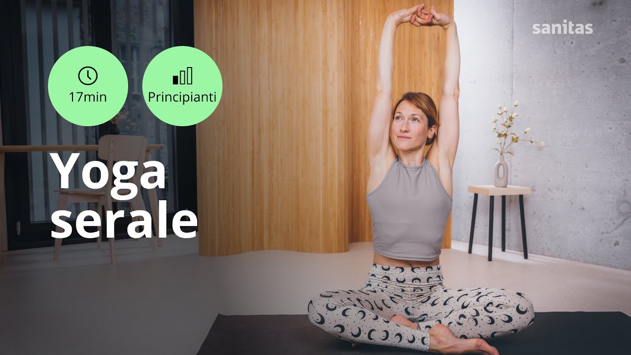 Yoga serale per principianti | Stretching delicato e rilassamento | Allenamento Sanitas