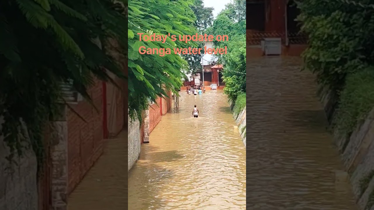 Ganga water level update at Gandhi ghat Patna #trending #flood #ganga