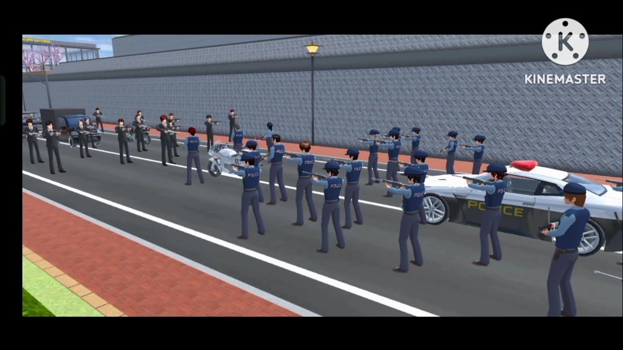 police official vs mafia pertarungan SAKURA school simulator 