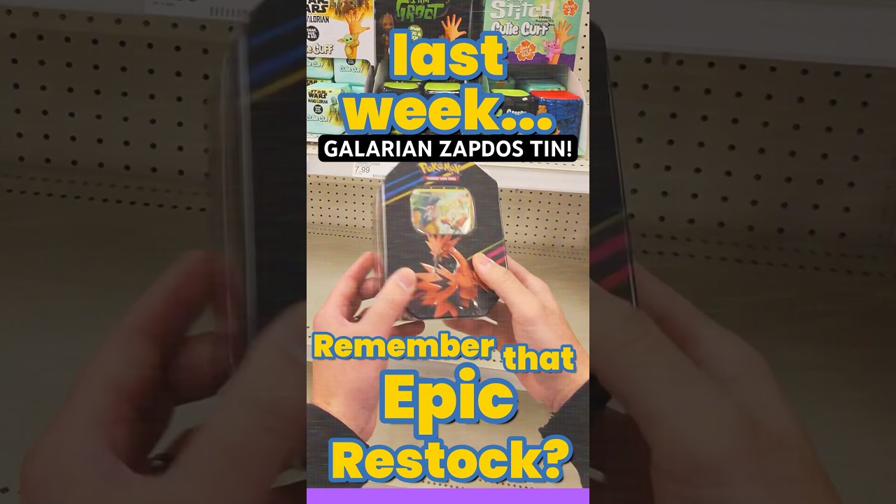 Remember that Galarian Zapdos Tin from that Epic Restock? #pokemon #pok&eacute;mon #pokemontcg