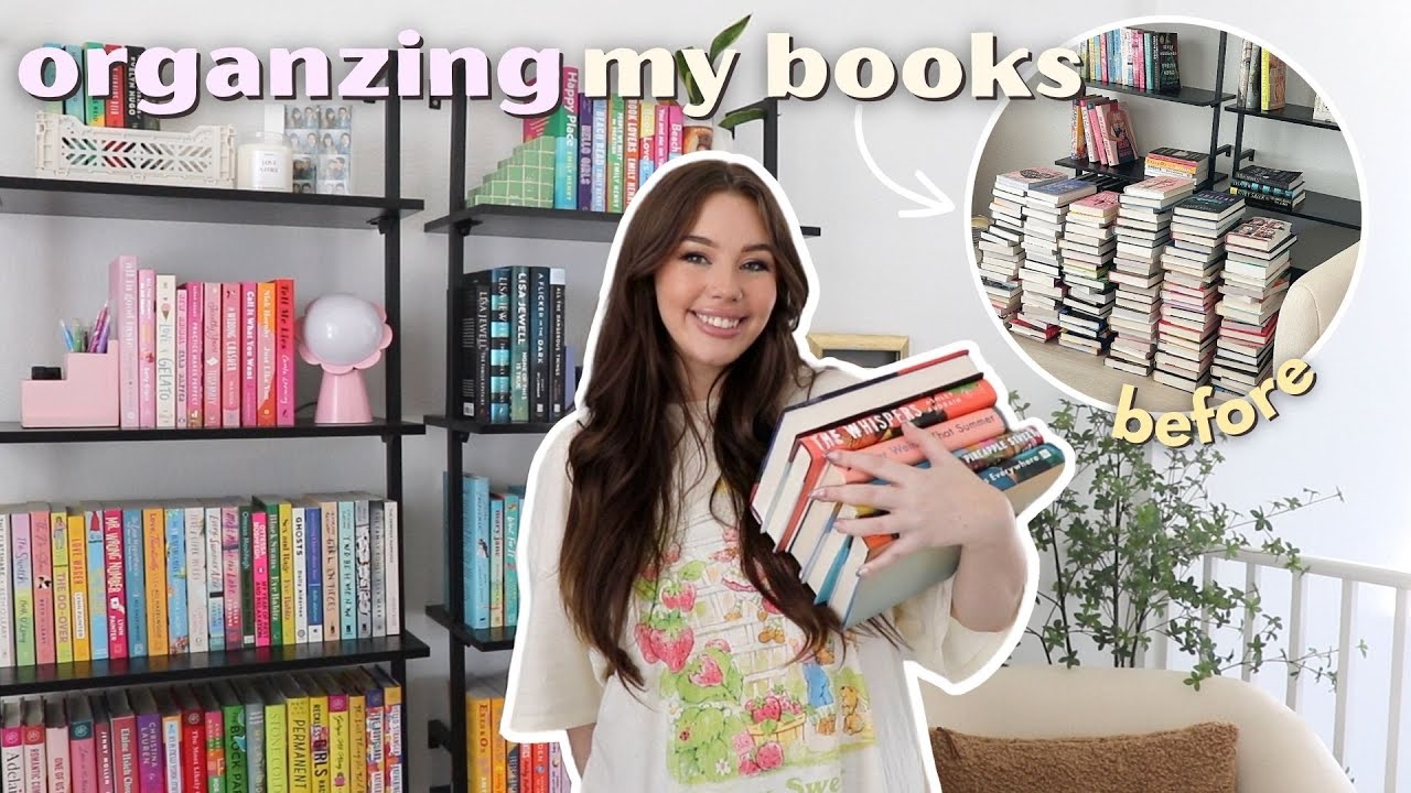 organizing my books + bookshelf tour!