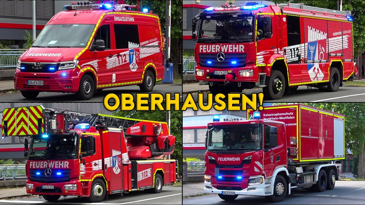 [NEUER LÖSCHZUG, WLF & MEHR!] - Feuerwehr OBERHAUSEN | EINSATZFAHRTEN im NEUEN DESIGN & mehr!