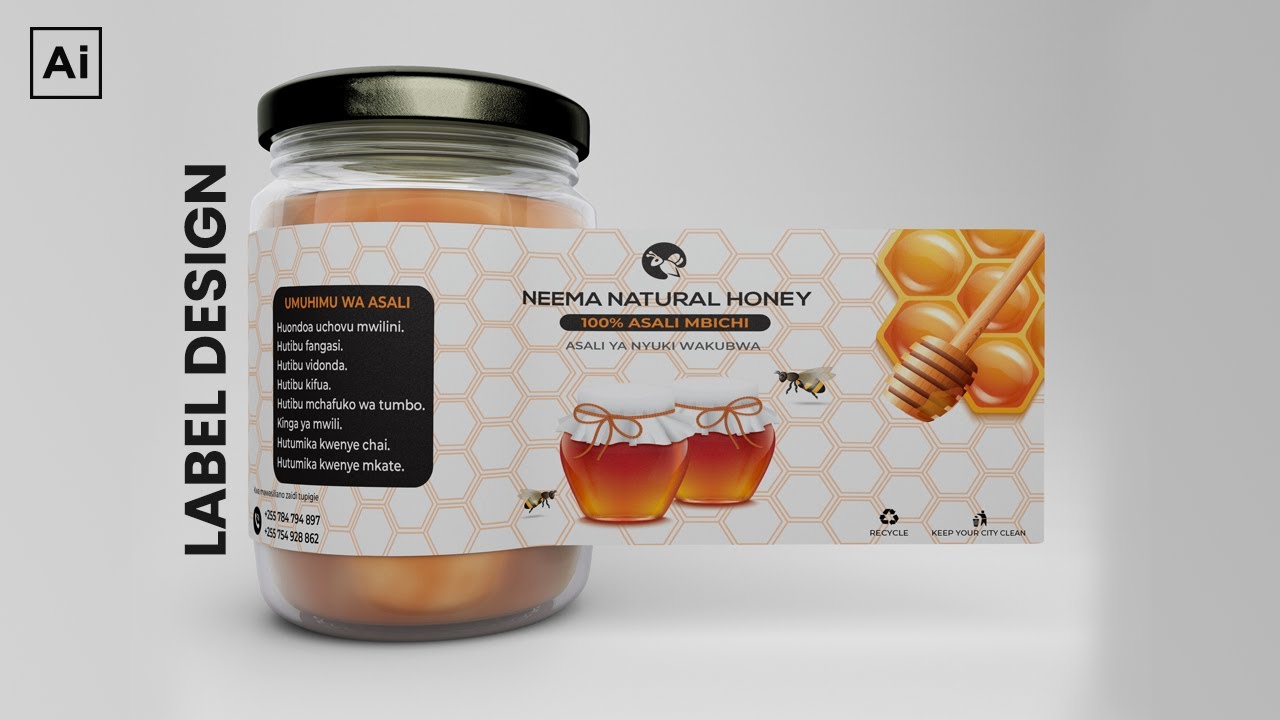 LABEL DESIGN Kwa kutumia Adobe Illustrator