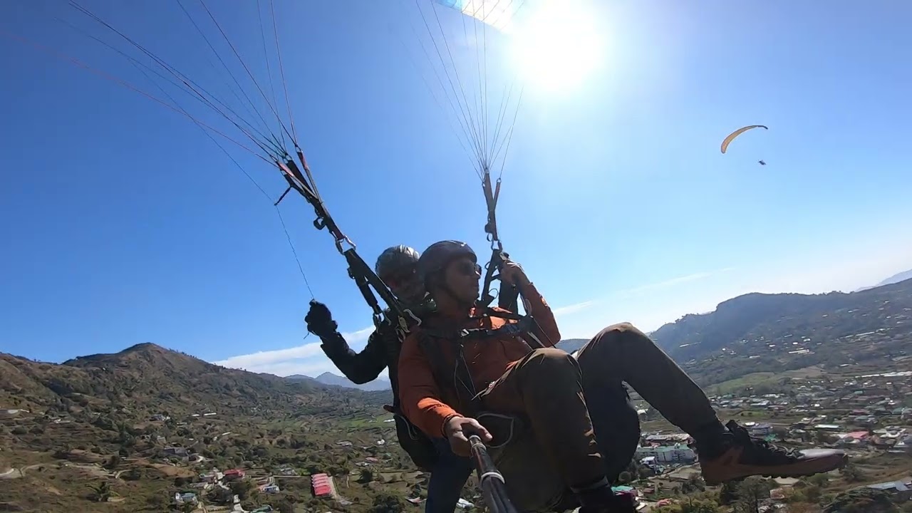 Paragliding at bhimtal 
