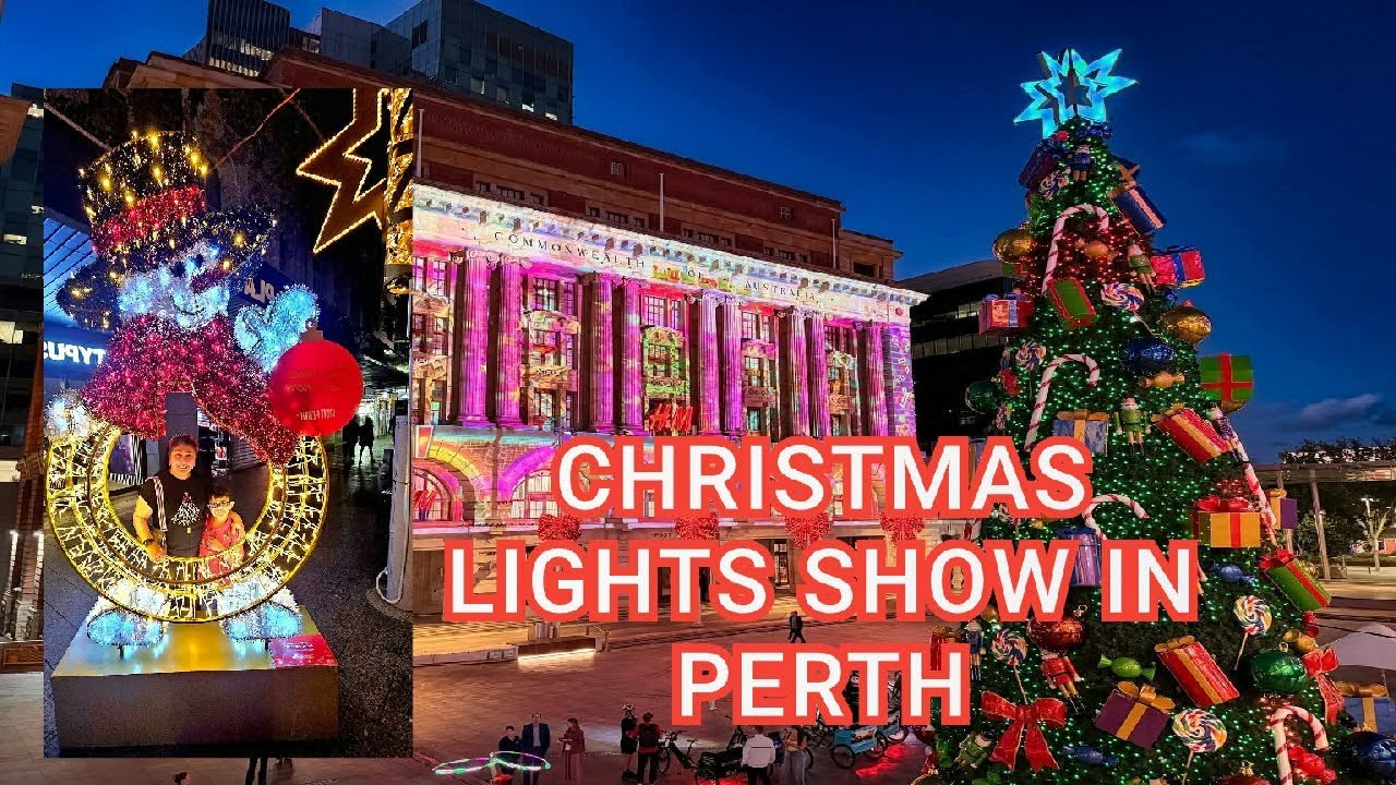 WATCHING THE CHRISTMAS LIGHTS SHOW IN PERTH