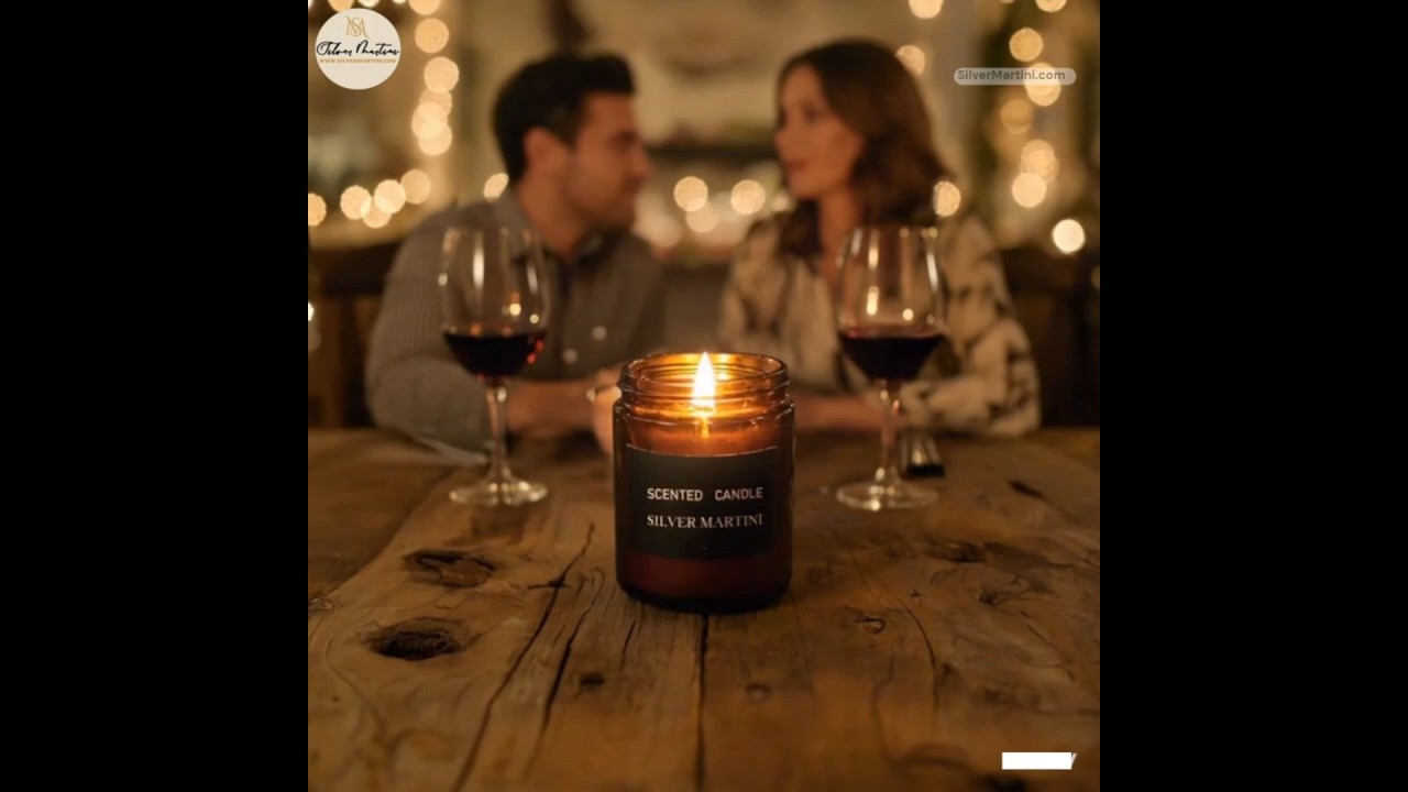 Luxury Amber Ebony Scented Candles | Home Décor Upgrade with Natural Aromatherapy  