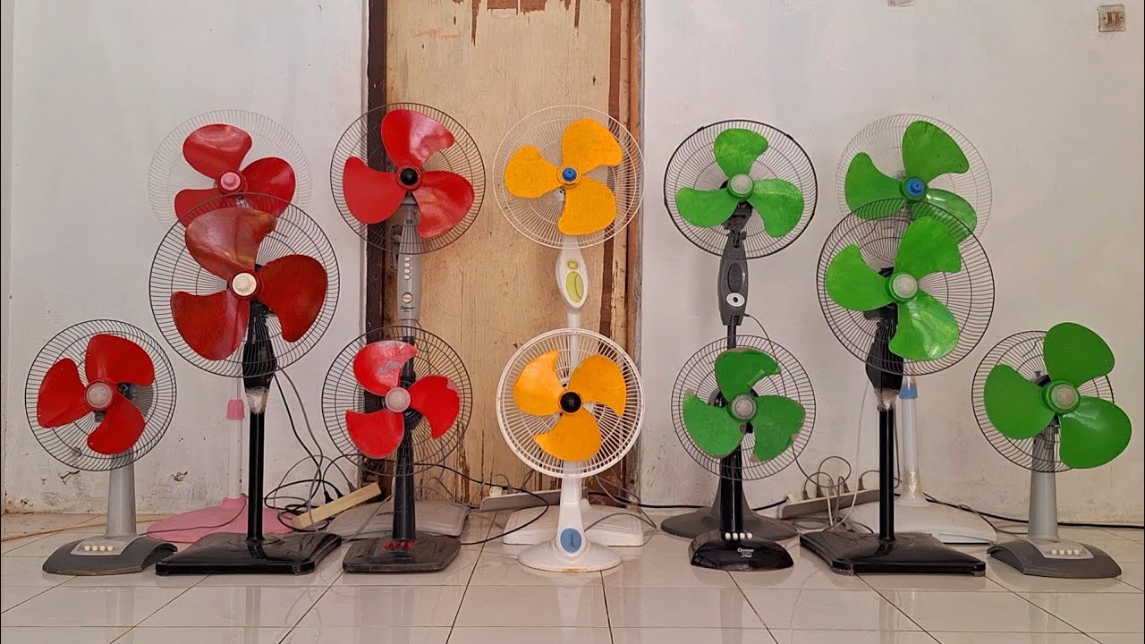 Fan baldes 5 red ,2 yellow, 5 green