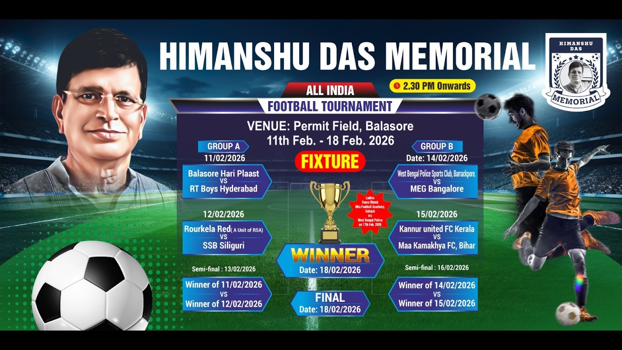 HIMANSHU DAS MEMORIAL ALL INDIA FOOTBALL TOURNAMENT 2026 // DAY 08
