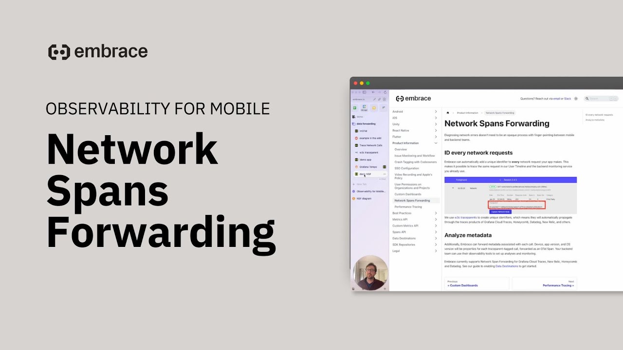 Observability for Mobile - Introducing Network Spans Forwarding
