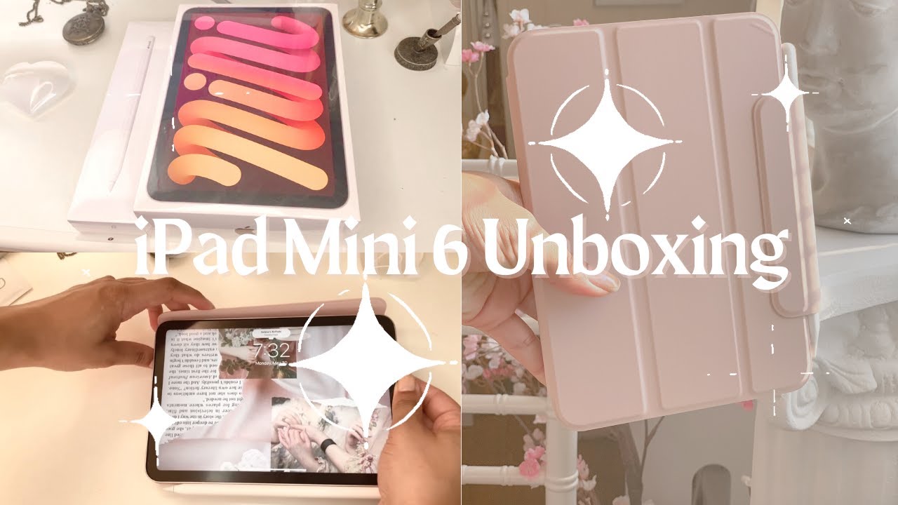iPad Mini 6 + Accessories Unboxing (Pink, 64 GB)