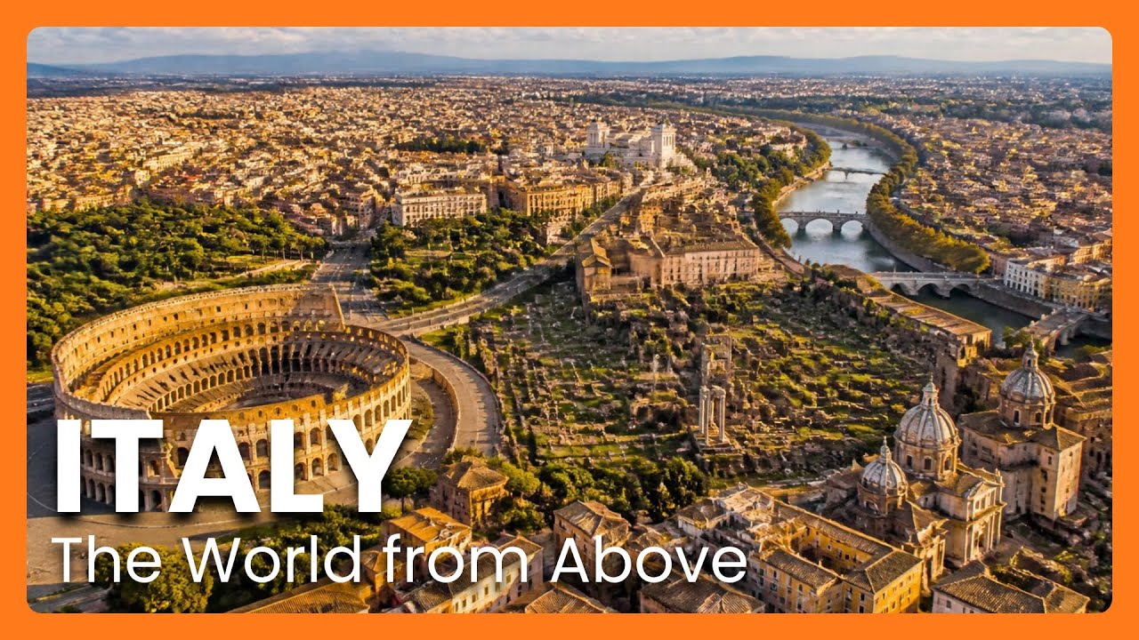 Italy from Above - Beautiful Flying Journeys from Caserta to Tivoli (HD)