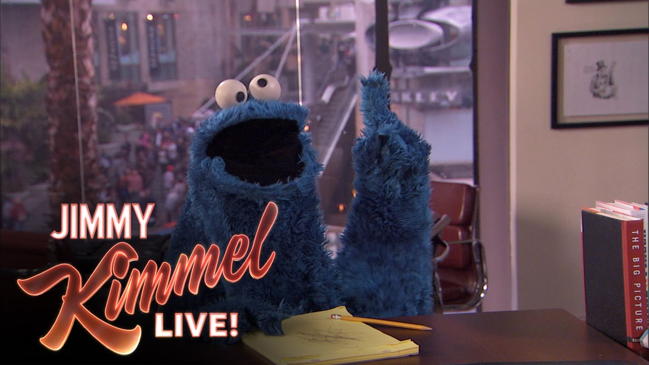 Cookie Monster Writes Jokes for Jimmy Kimmel