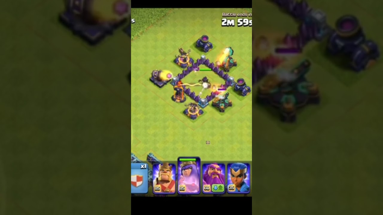 Impossible Base Formation|| Max Heroes Vs The Base|| Clash Champ #shorts #coc #clashofclanshorts