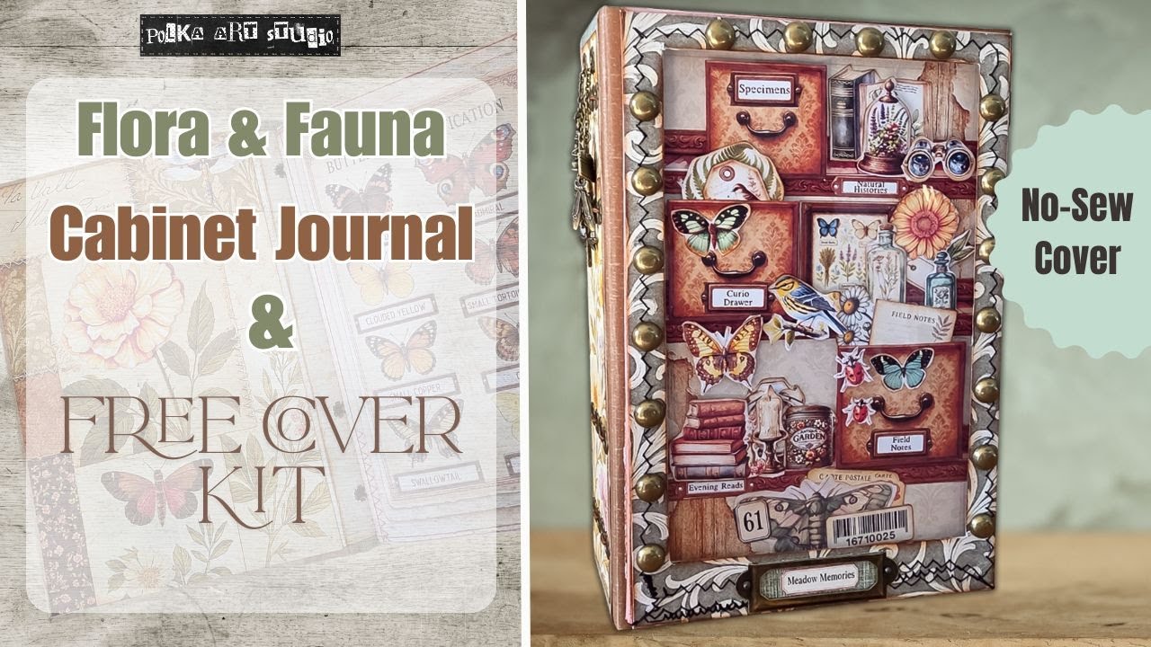 Flora & Fauna Collector’s Cabinet Journal 🦋 Easy No-Sew Tutorial + Freebie