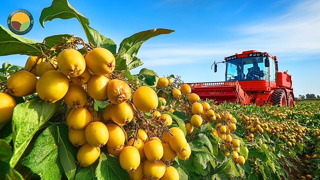 How Farmers Harvest Loquat Fruit: Loquat Farming and Agricultural Technology | Farming Documentary