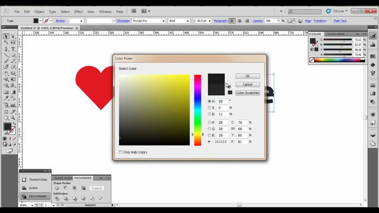 red heart logo tutorial (illustrator cs5)