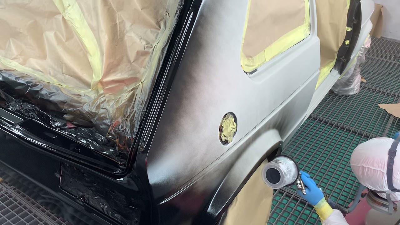 Golf GTI MK1 - Respray- paint booth footage