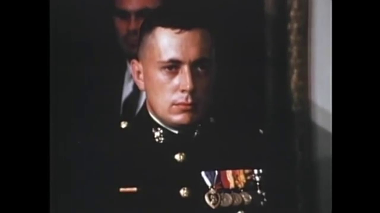 Modrzejewski and McGinty Medal of Honor ceremony at the White House, March 12th, 1968