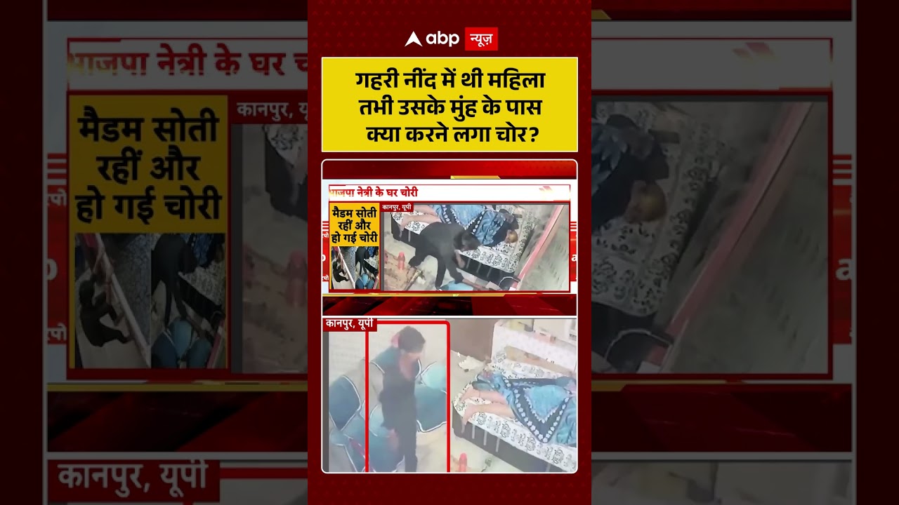 Viral Video : गहरी नींद में थी महिला तभी रूम में घुसे चोर ने क्या किया? |  #CCTVFootage #ThiefInRoom