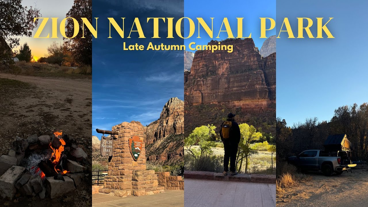 CAMPING at ZION NATIONAL PARK in the FALL | cold and icy nights, hiking, camp cooking, exploring