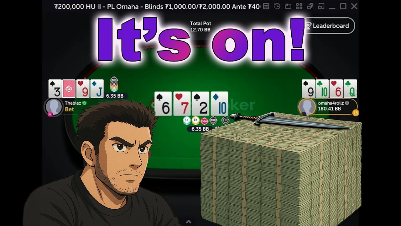 omaha4rollz vs. Theblez (Jared Bleznick) ALL POTS (Cards Up) | 300/600 till 1000/2000 Heads Up PLO