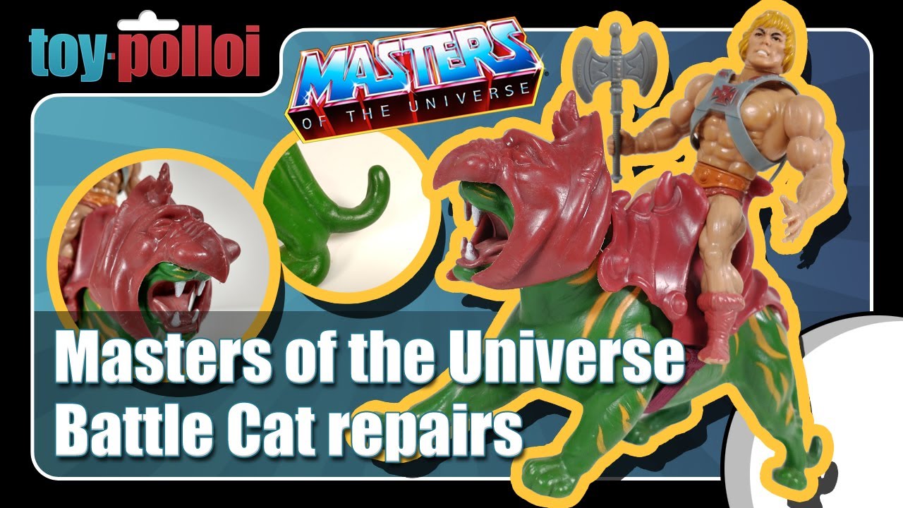 Vintage MOTU Battle Cat Restorations - Tail & Saddle repairs - Toy Polloi
