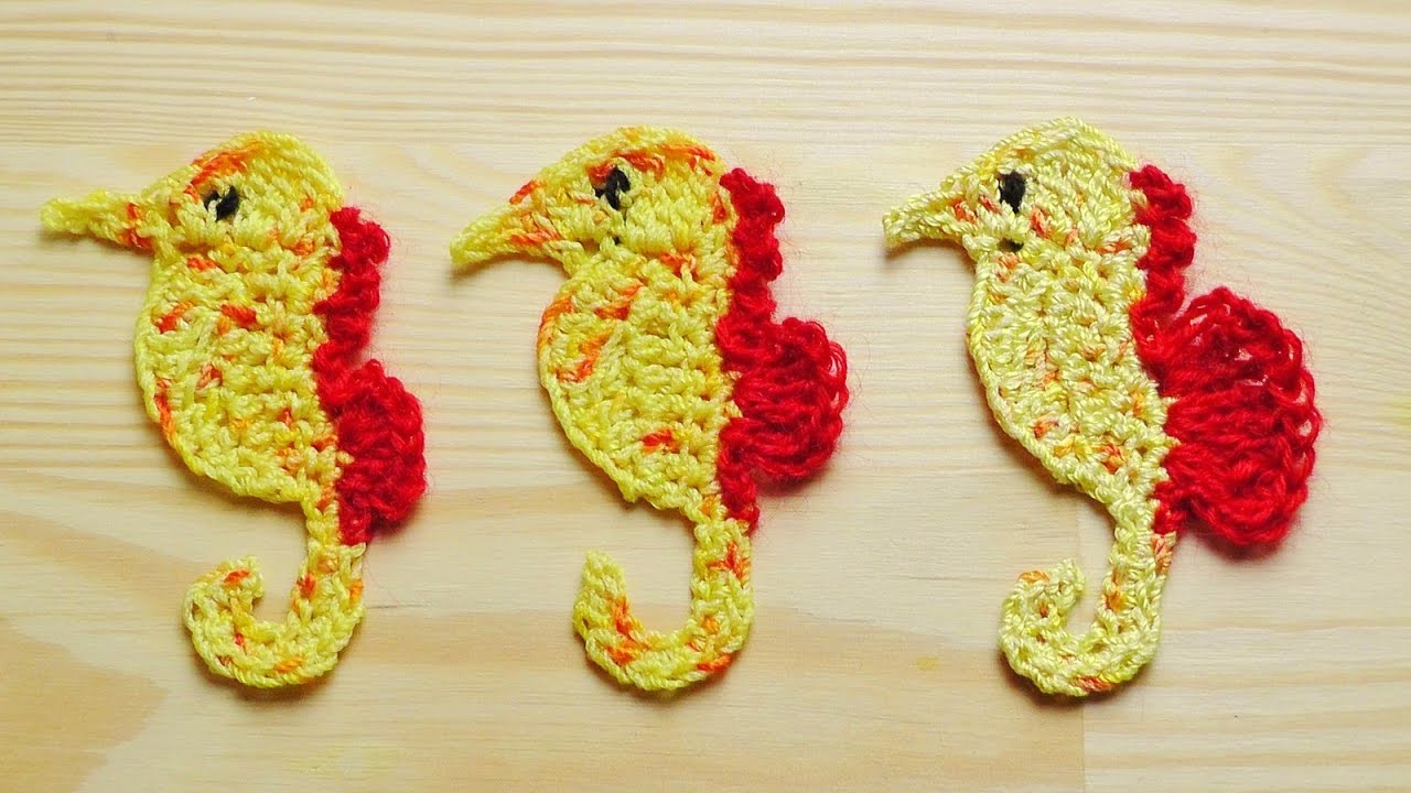 How to crochet a seahorse applique