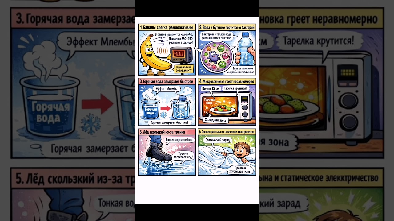 6 научных фактов из повседневной жизни о которых вы даже не догадывались #наука #топ #ученые 