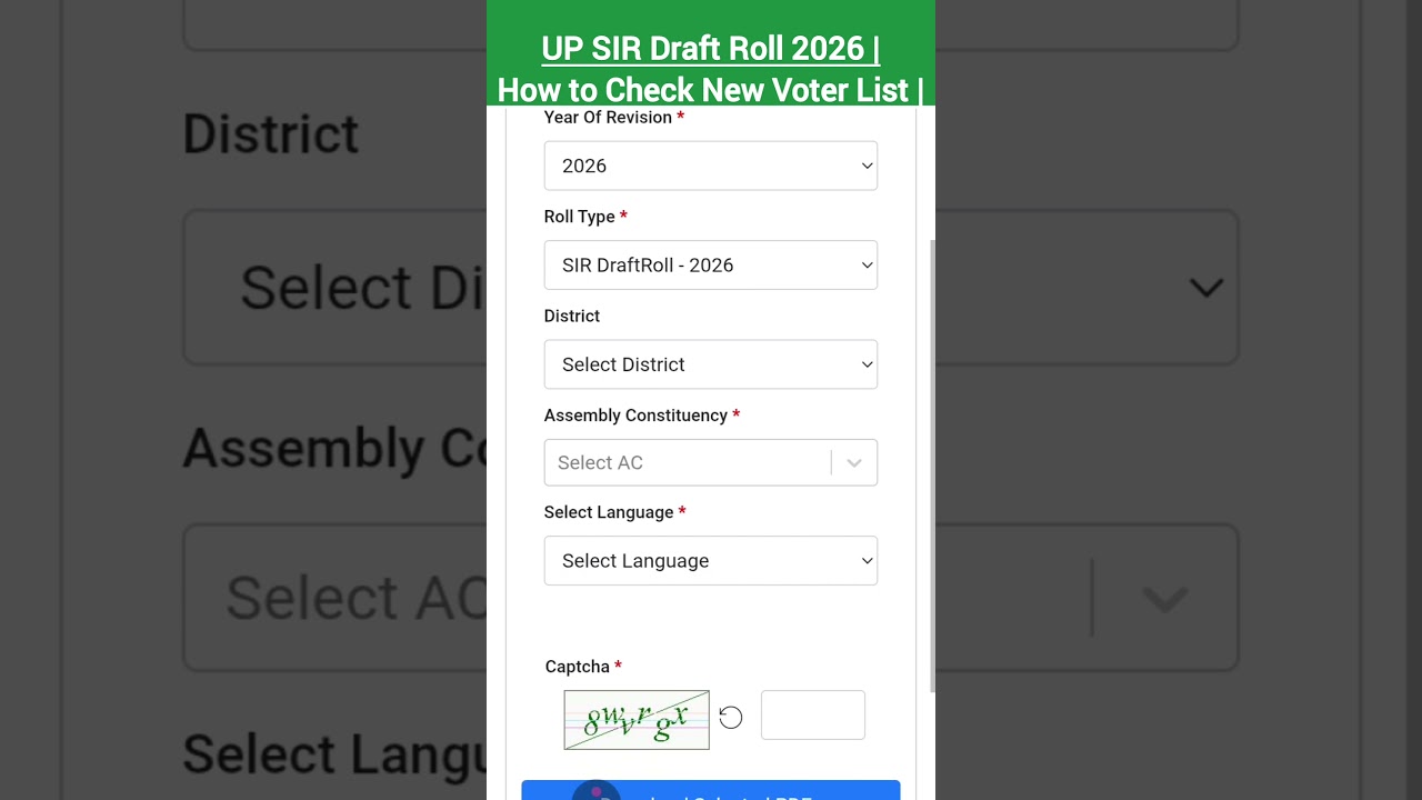 UP SIR Draft Roll 2026 | How to Check New Voter List | #upsirdraftroll2026 #newvoterlist #shorts