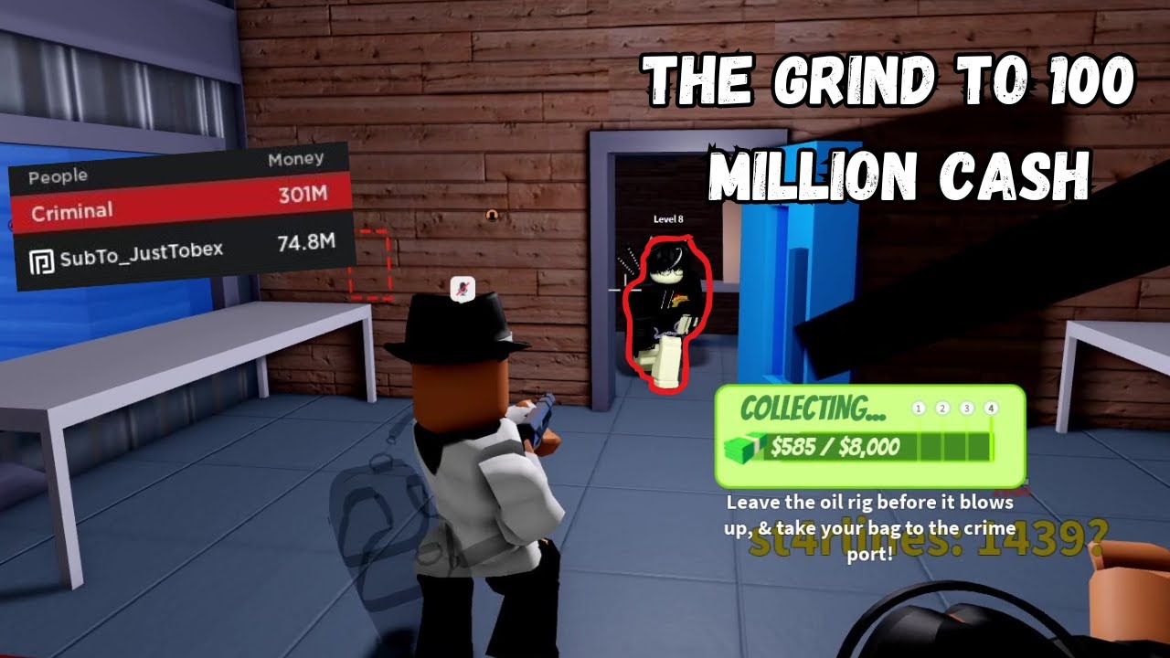 The Grind to 100 million Cash in Jailbreak while getting targeted..(Roblox Jailbreak)