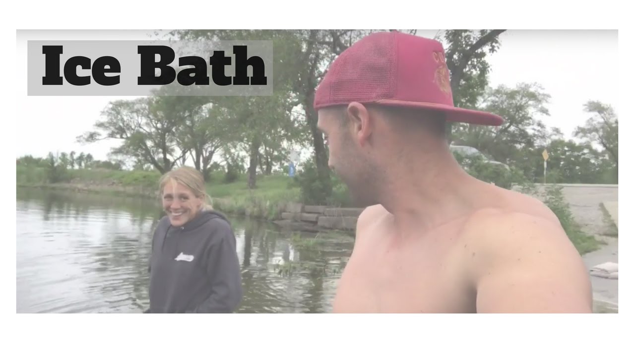Ice BAth....we had to do it! (breakfast burrito pocket recipe)