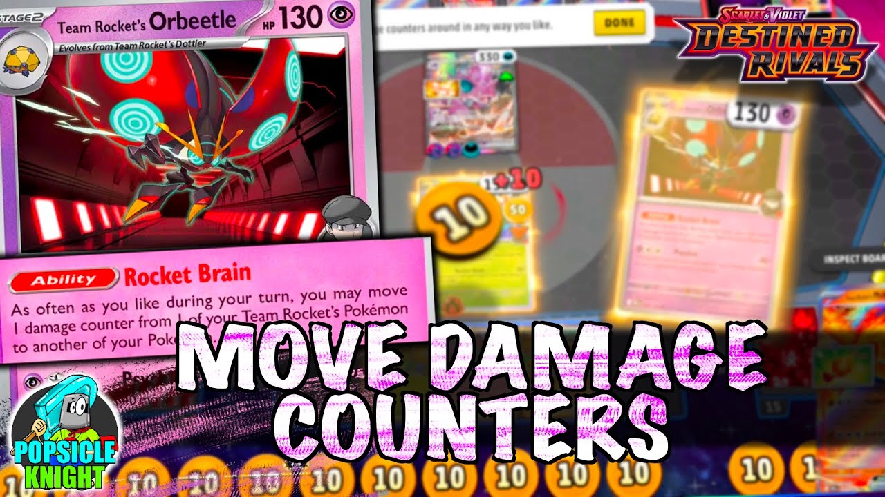 Team Rocket's ORBEETLE : Shuffle Your Damage & Throw It Back ! PTCGL Gameplay (DESTINED RIVALS)