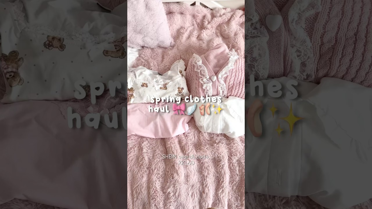 cute spring clothes haul 🎀 #shorts #haul #wonyoungism #vlog #aesthetic #pink #fashion