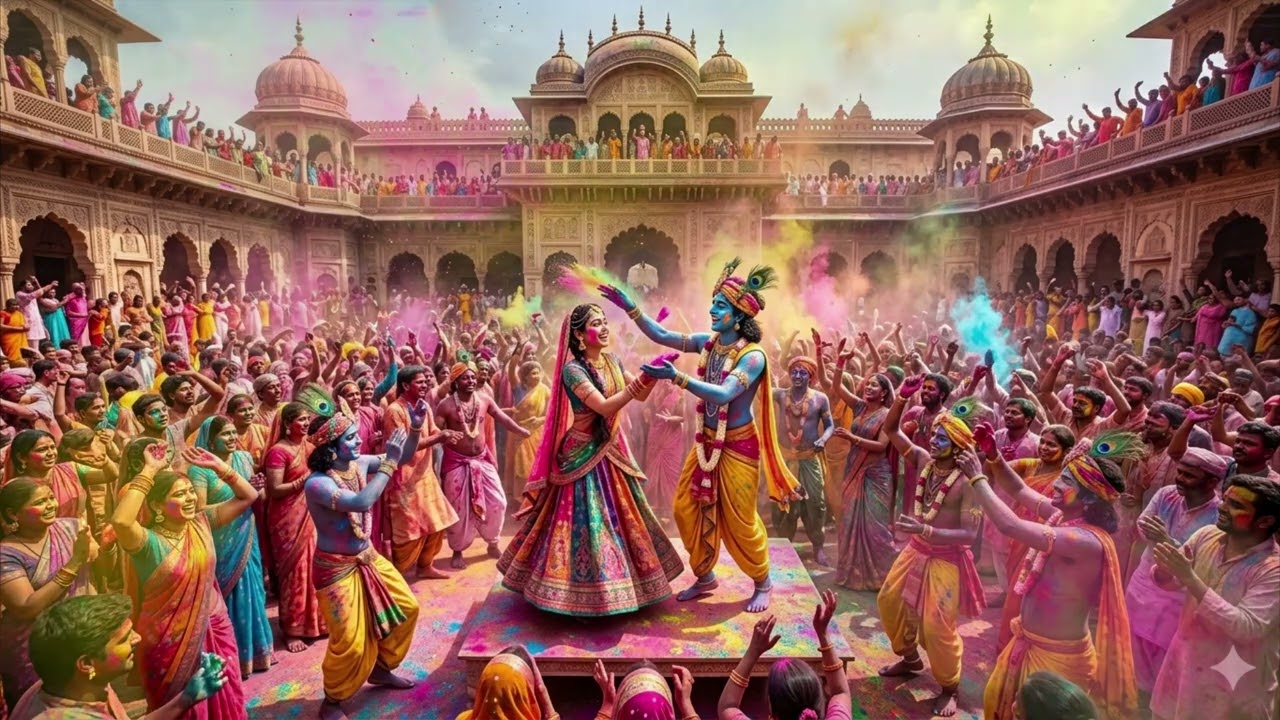 Non-Stop Hare Krishna Holi Dhoon 2026 🌈 | Best Krishna Bhajan for Holi Party