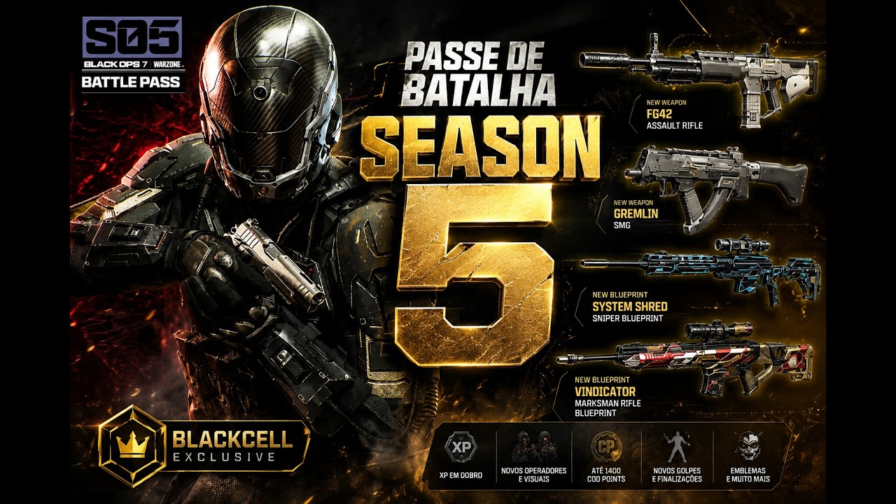 SEASON 5 BATTLE PASS REVEALED! BlackCell, New Operators and INSANE Weapons