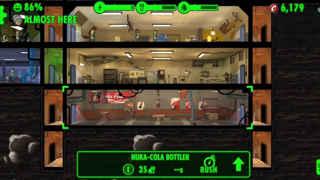 Nuka-Cola, final building feature at Fallout Shelter